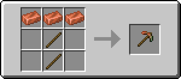 Image of the recipe for Copper Pickaxe