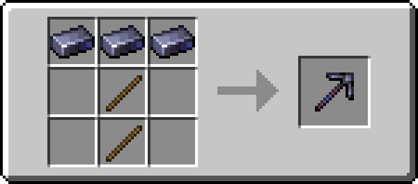 Image of the recipe for Steel Pickaxe